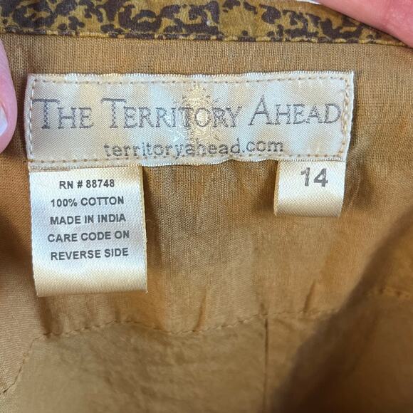 The Territory Ahead Women's Vintage Printed A-Line Midi Skirt Size 14 - Picture 9 of 10